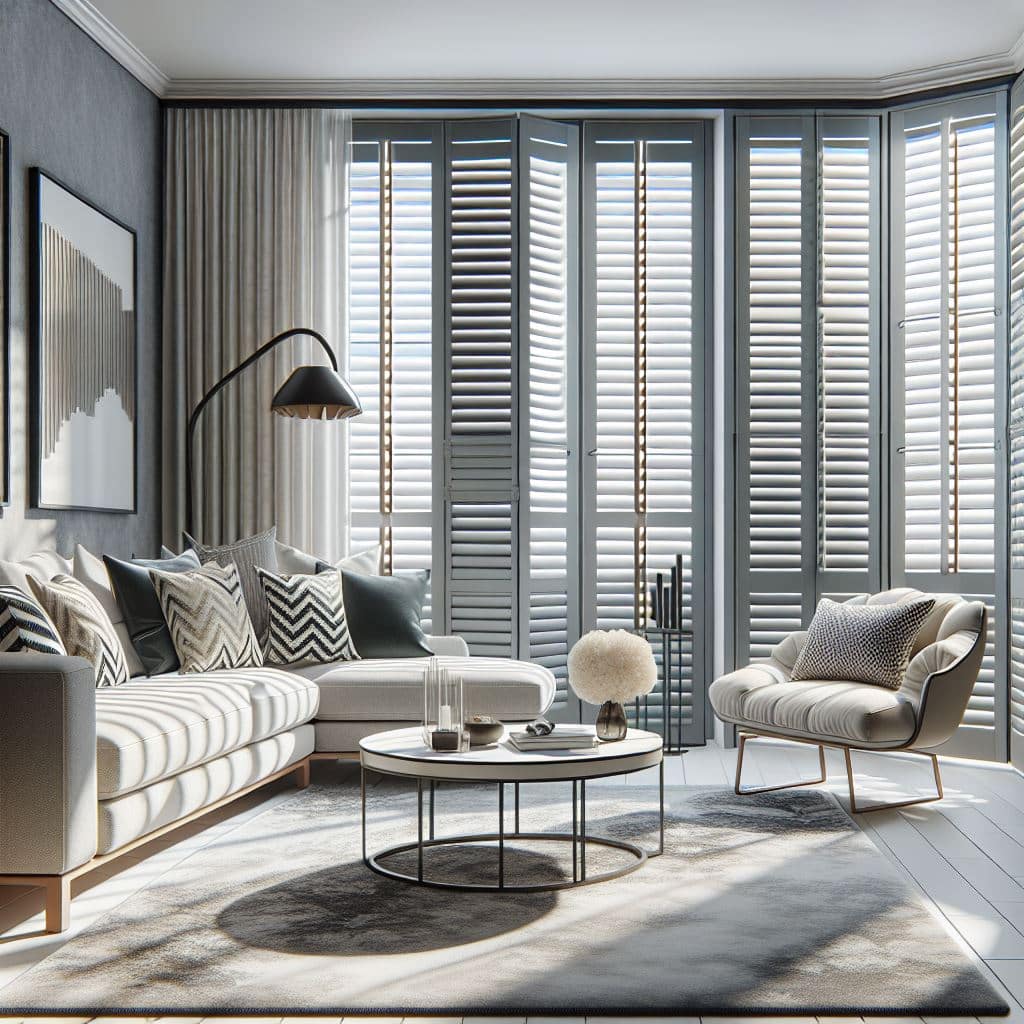 shutters and blinds in living room